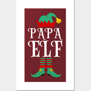 Papa elf family matching Christmas Posters and Art